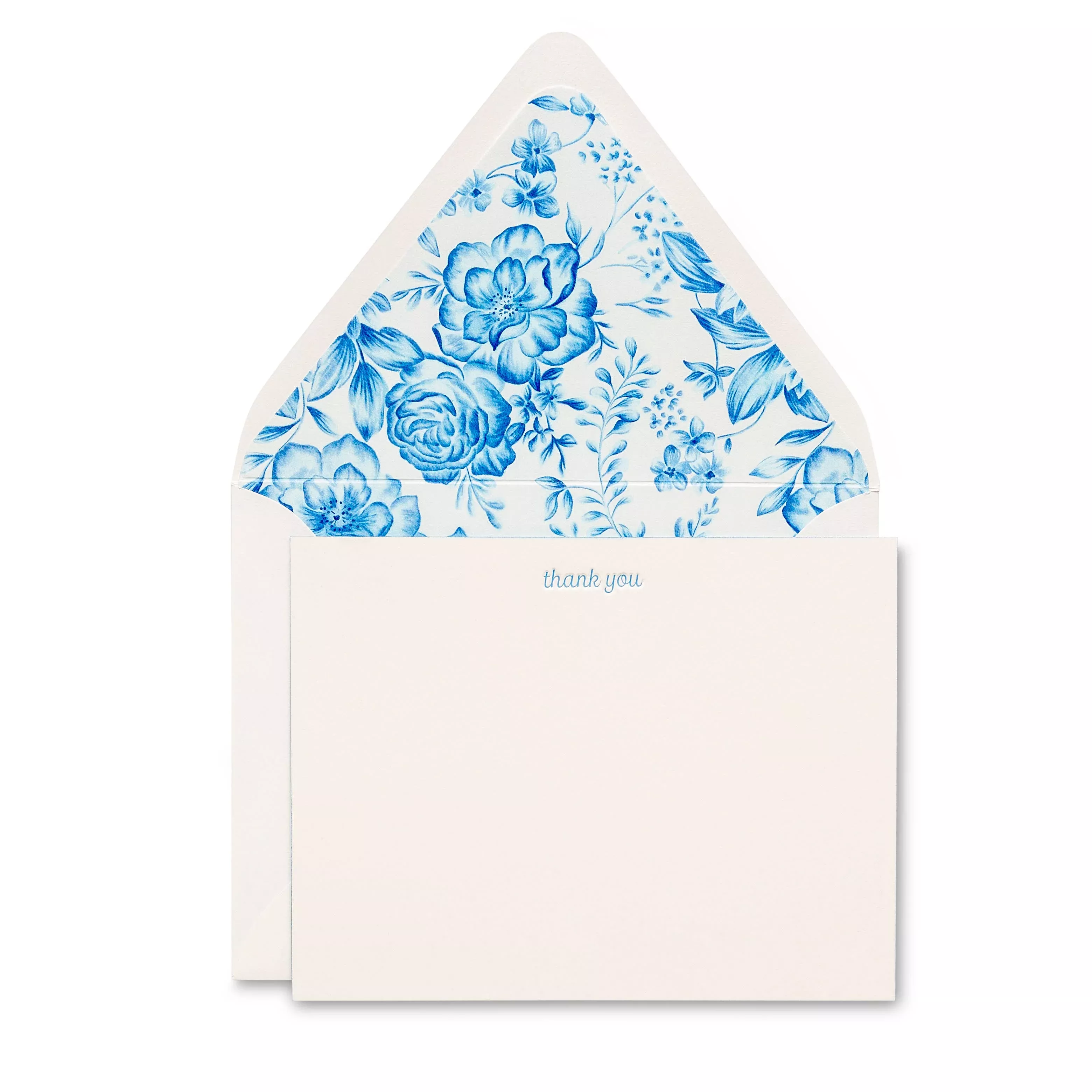 Blue Thank You | Fancy Pants Letterpress Flat Notecards