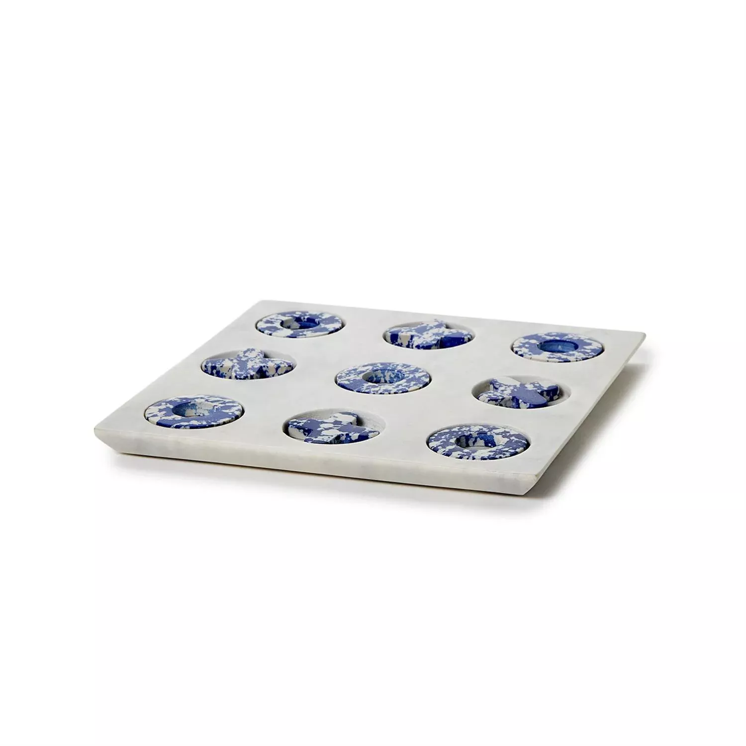 Blue and White Tic-Tac-Toe