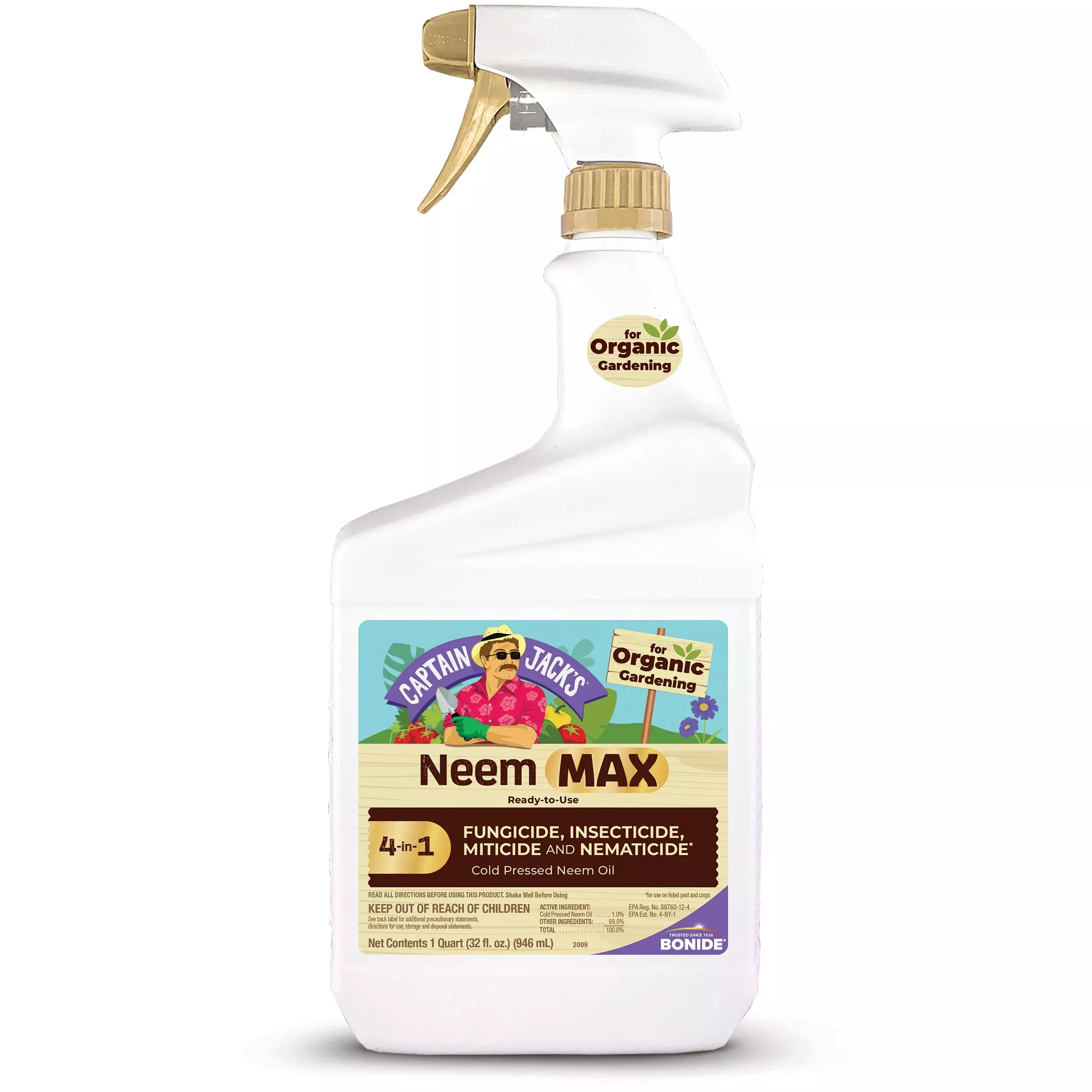 Bonide Captain Jack's™ Neem MAX Cold Pressed Neem Oil Spray - 32oz Ready-to-Use