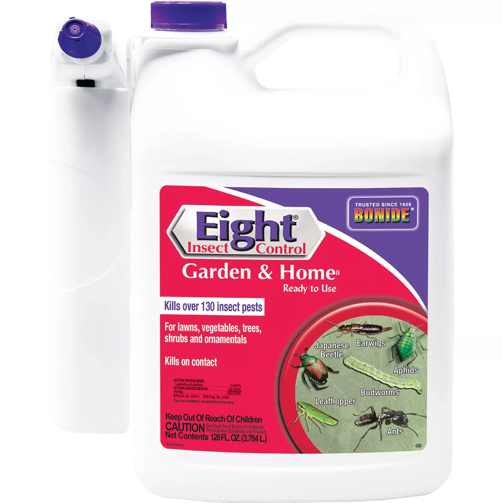 Bonide Eight Garden & Home Insect Control - 1gal Ready-to-Use - Battery Powered Sprayer