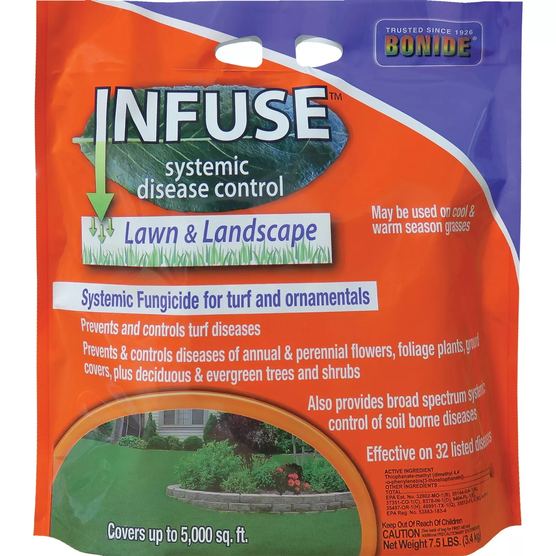 Bonide INFUSE Lawn & Landscape Disease Control - 7.5lb Granules - Treats up to 5,000sq ft