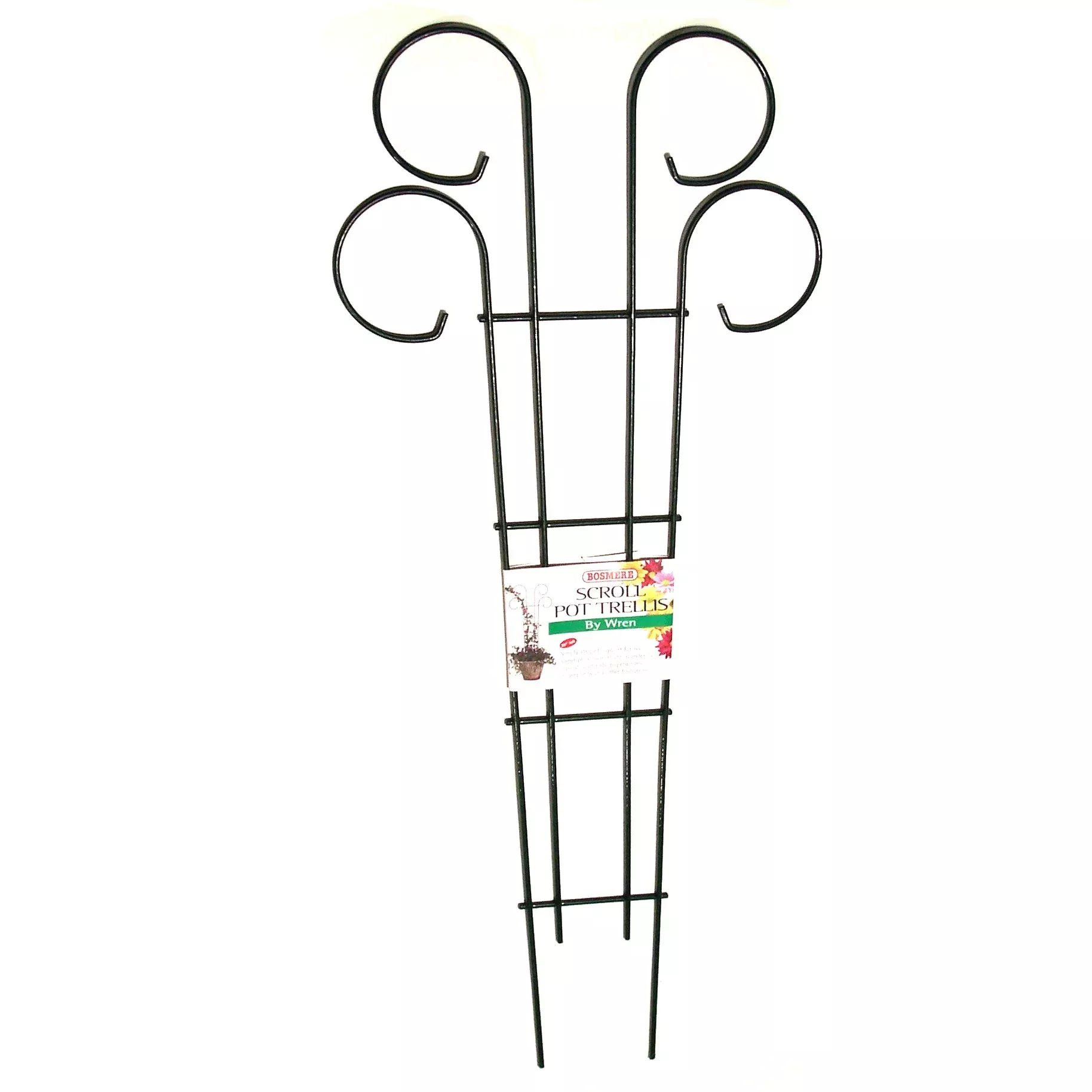 Bosmere Wren Scroll Pot Trellis - 16in W x 36in H