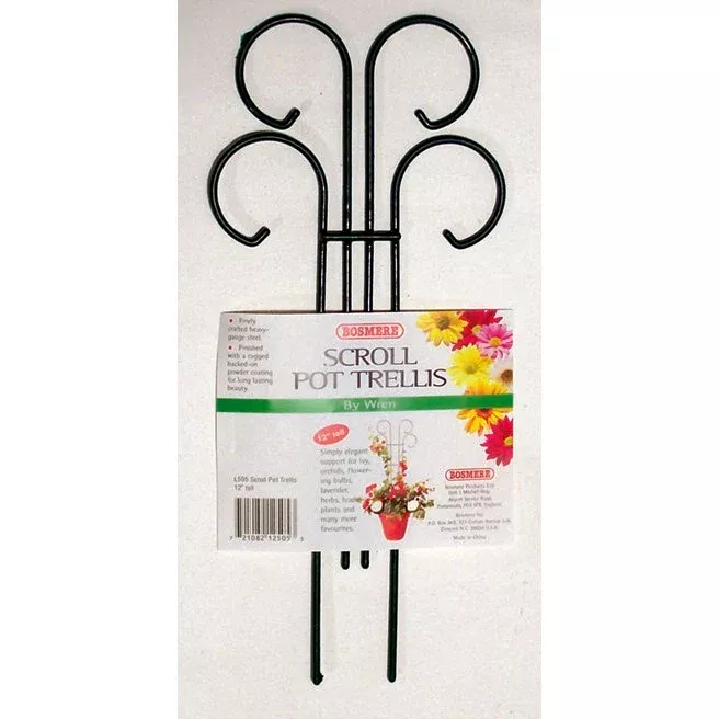Bosmere Wren Scroll Pot Trellis - 8in W x 12in H