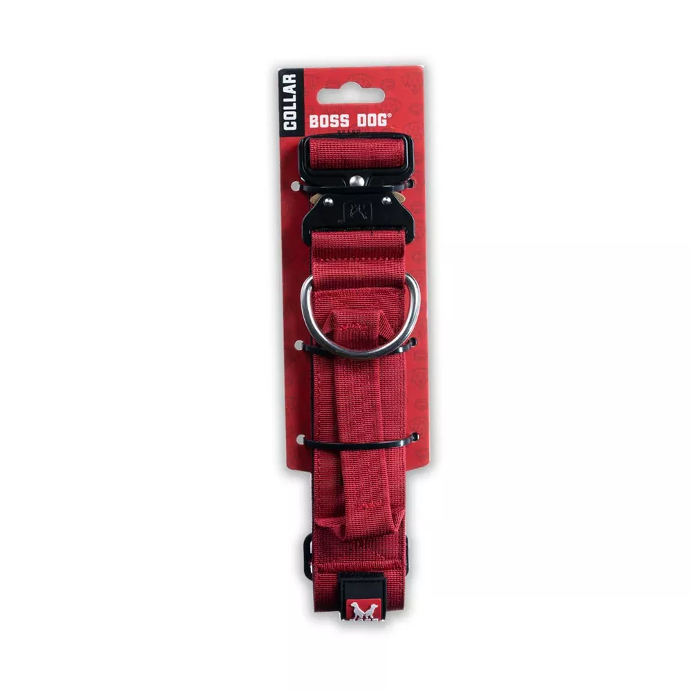 Boss Dog, Tactical Collar, Red