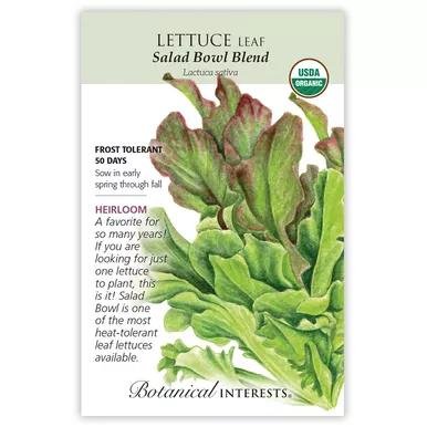 Botanical Interests Lettuce Leaf Salad Bowl Blend Org