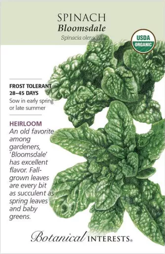 Botanical Interests Spinach Bloomsdale Organic LRG