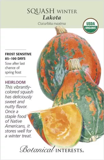 Botanical Interests Squash Winter Lakota Organic