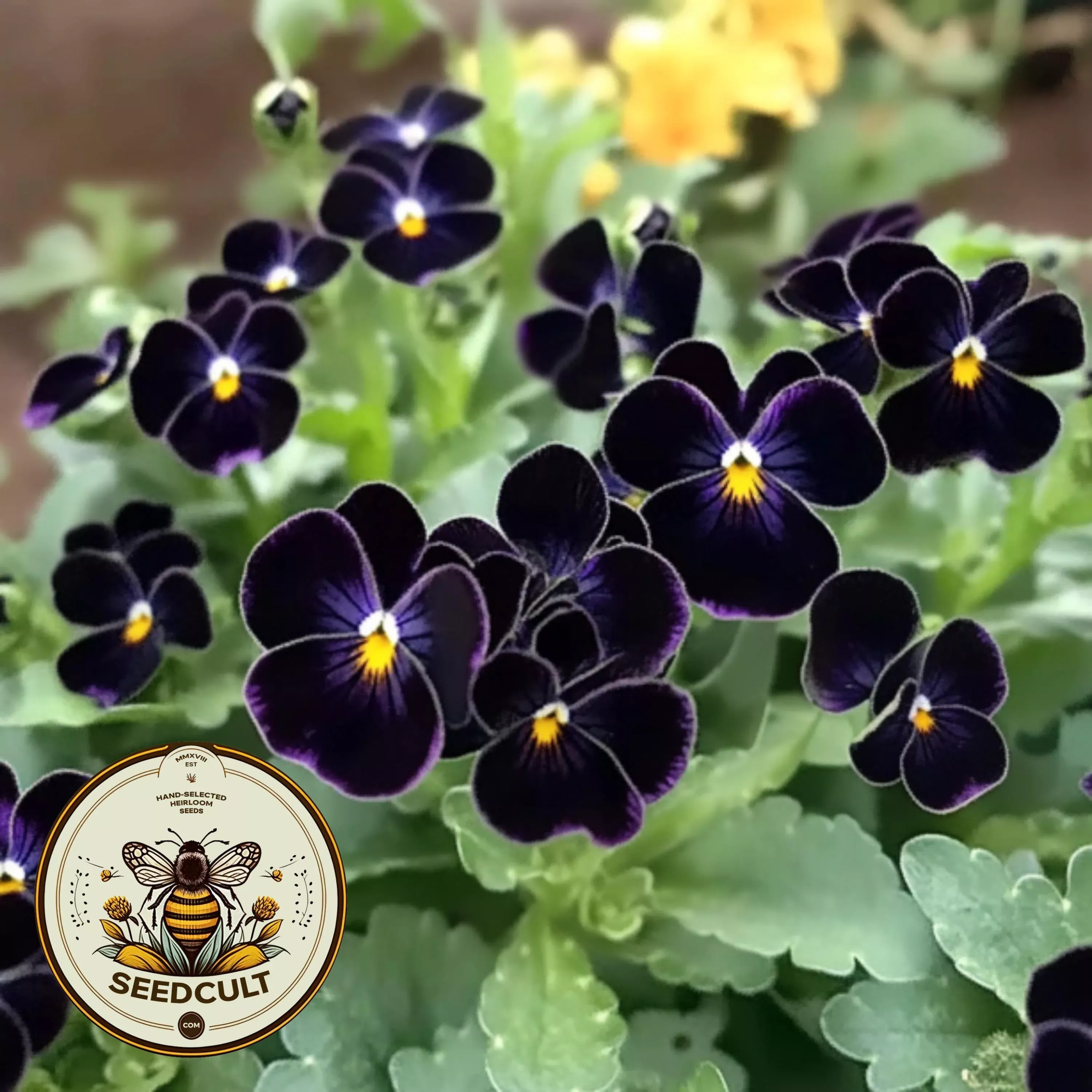 Bowles Black Pansy Seeds, Viola Cornuta, Perennial Pansy VL3425