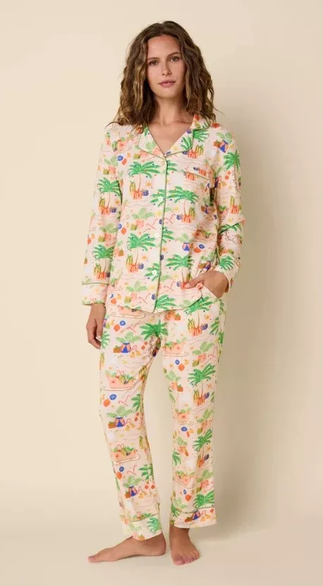 California Christmas Pima Knit Long-Sleeved Pajama
