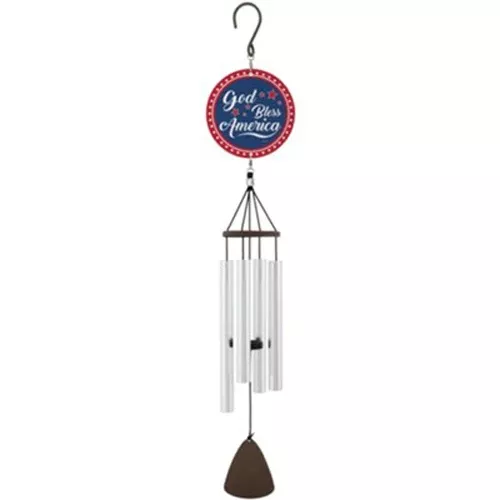 Carson Burlap Stars & Stripes Chime, 27"