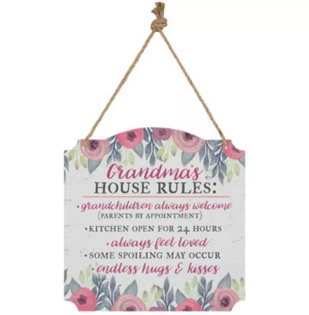 Carson, Grandma's Rules Metal Sign