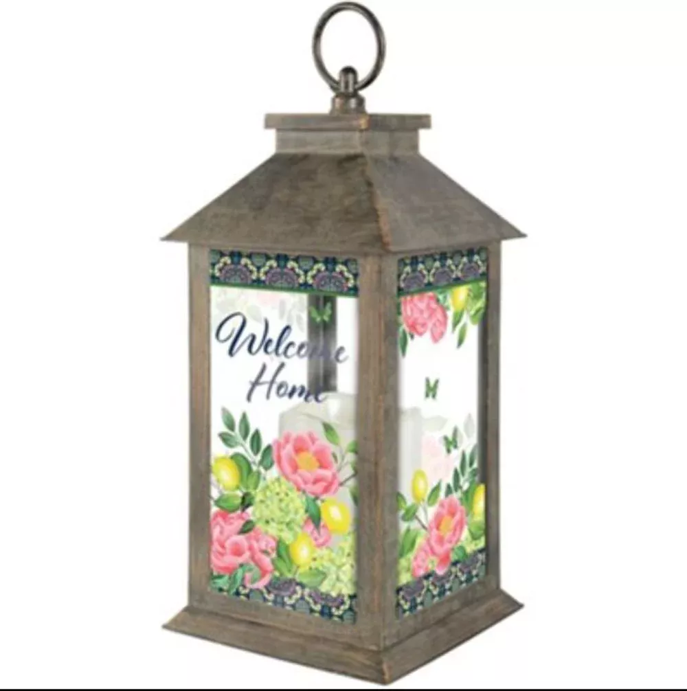 Carson Home Accents, Fresh Floral Lantern
