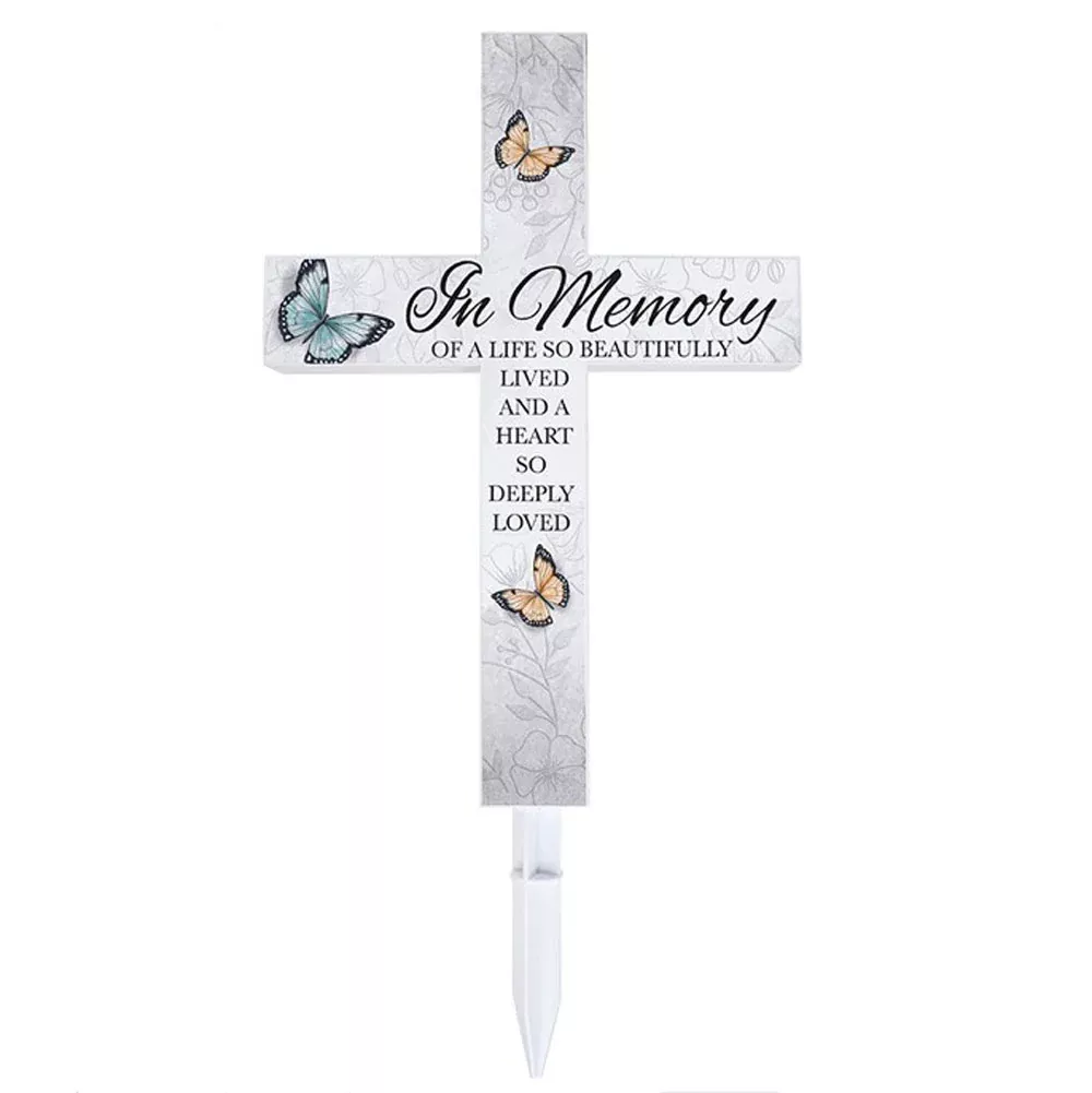 Carson, In Memory Solar Cross Stake