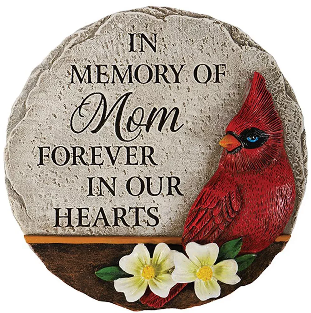 Carson, Mom Cardinal Memorial Mini Garden Stone