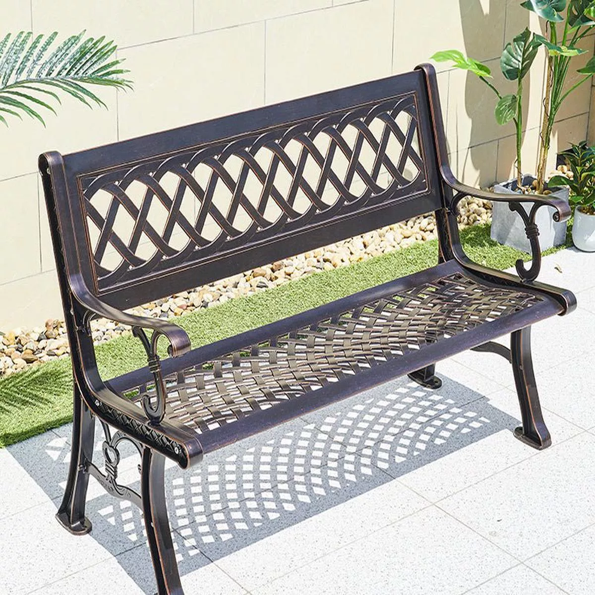 Cast Aluminum Leisure Bench – Style 10