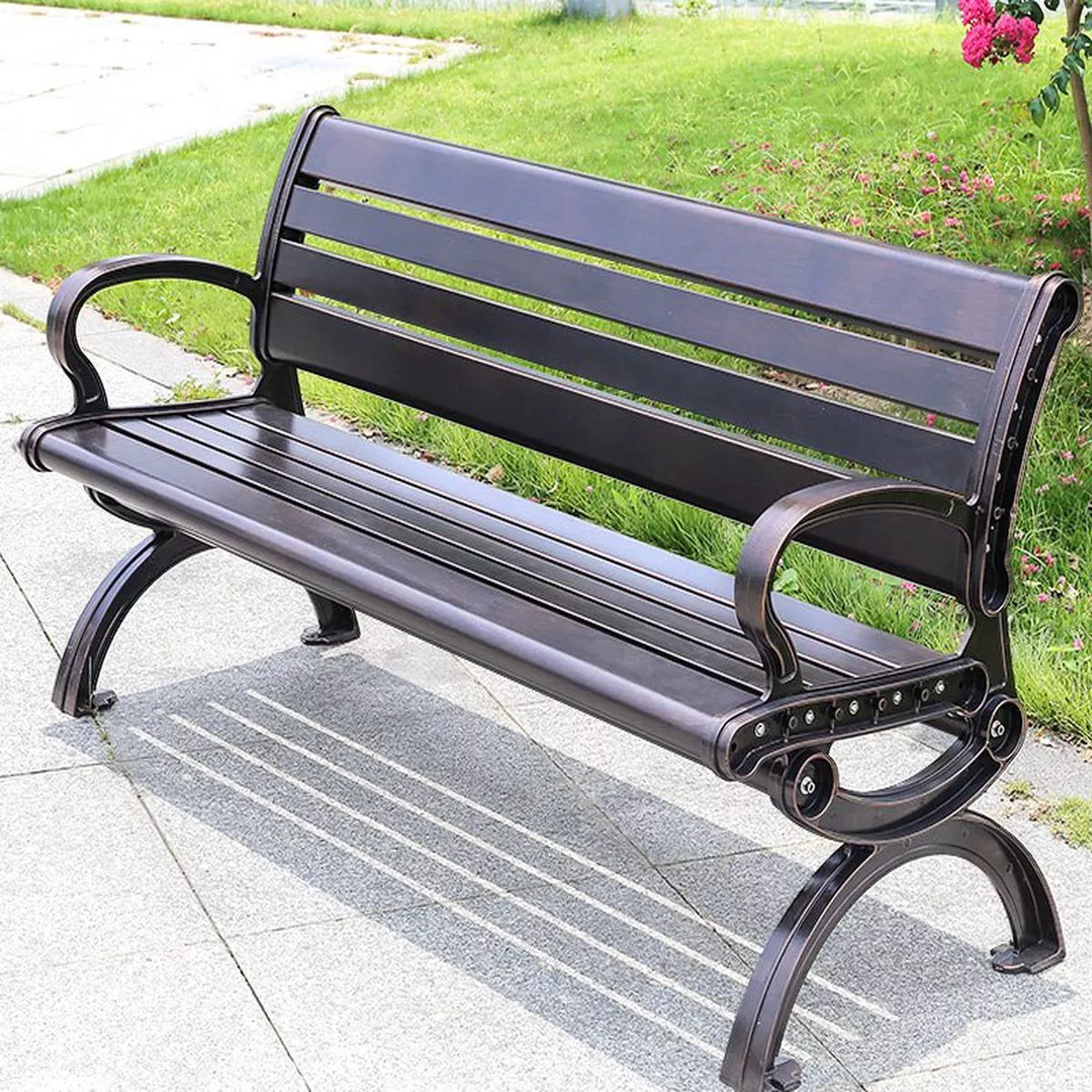 Cast Aluminum Leisure Bench – Style 2