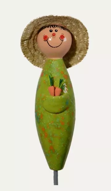 Ceramic Gardener with Straw Hat