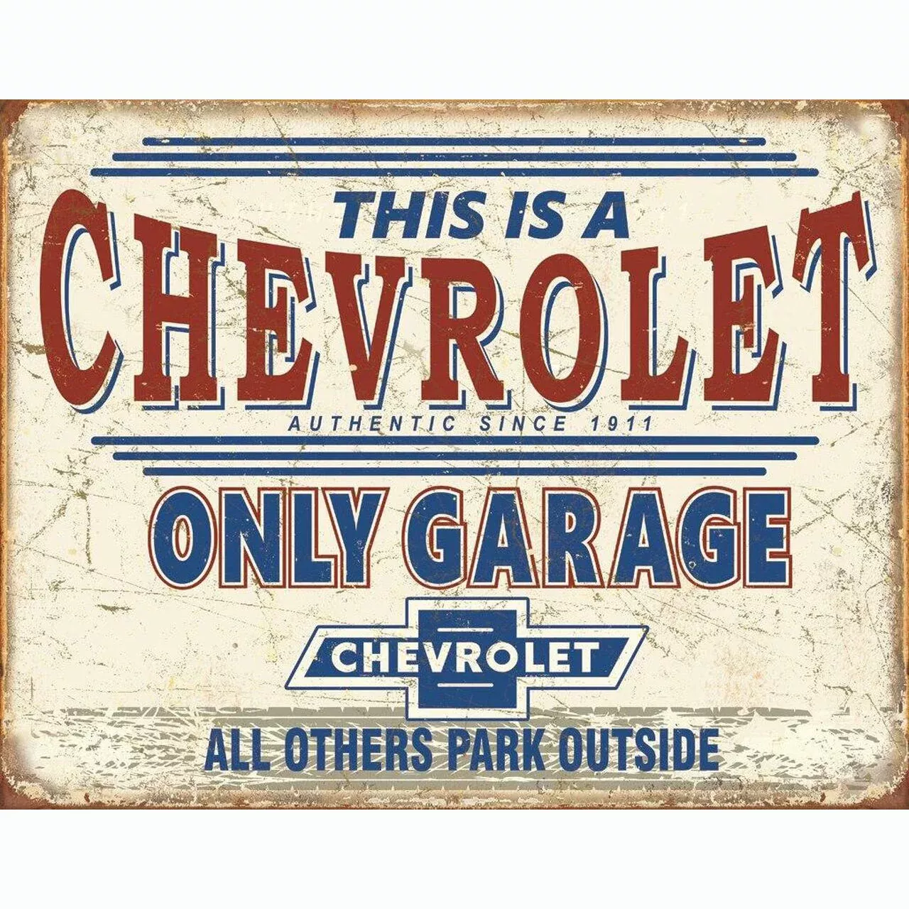 Chevy Only Garage Metal Sign