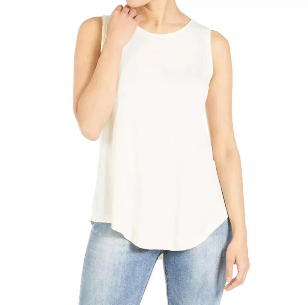 Coco+Carmen, Erin Pleat Black Tank, Pearl