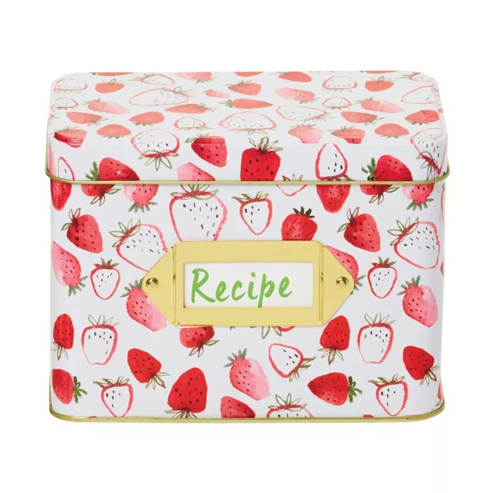 CR Gibson, Strawberry Fields Recipe Box