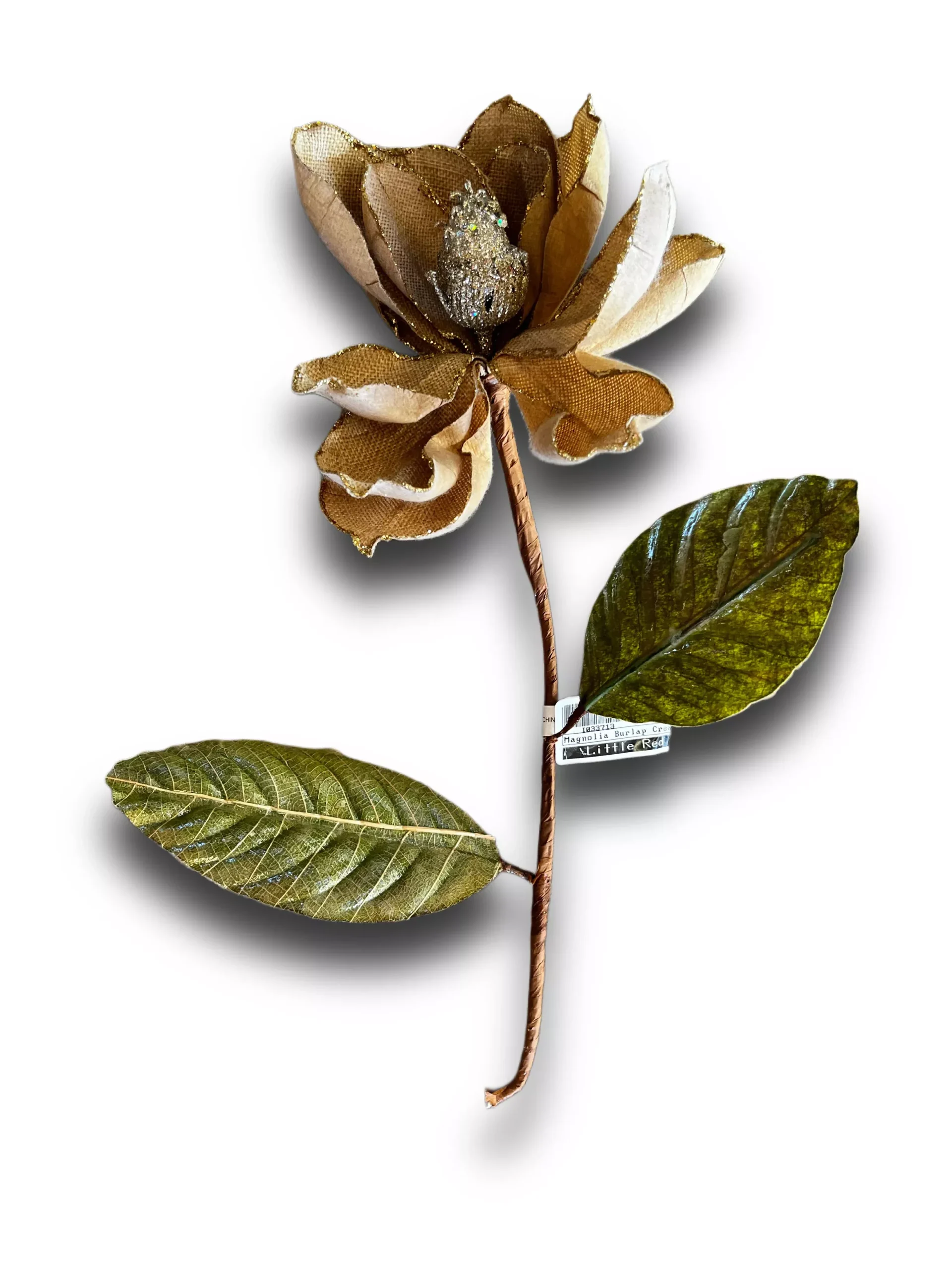 Cream Magnolia Burlap Stick