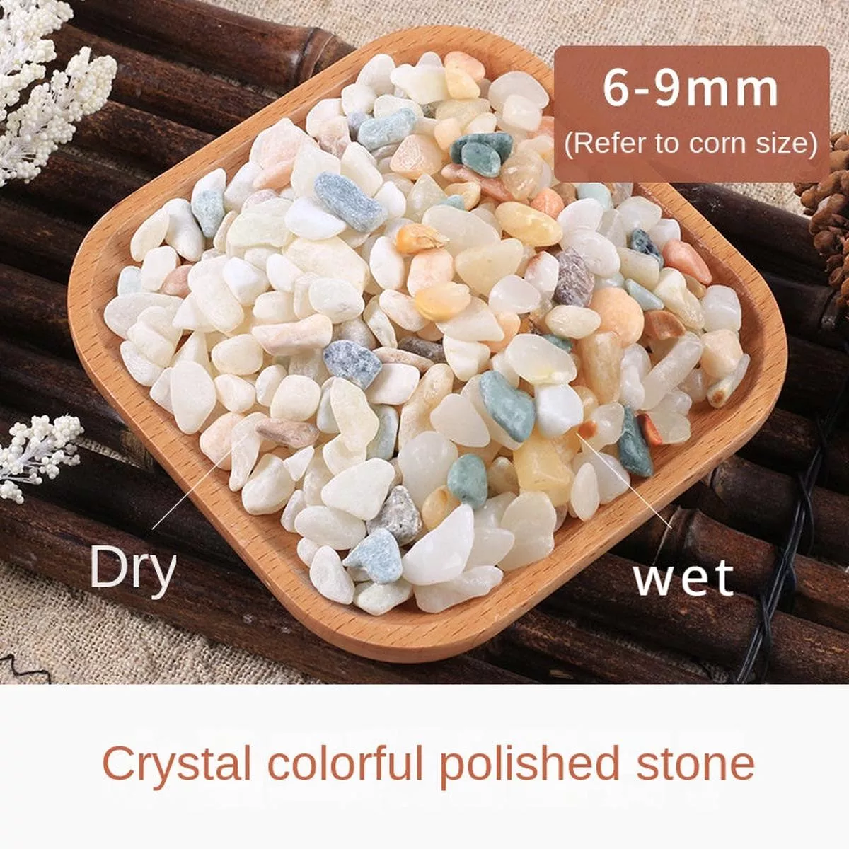 Crystal natural stones – Crystal colorful 6-9mm 25kg