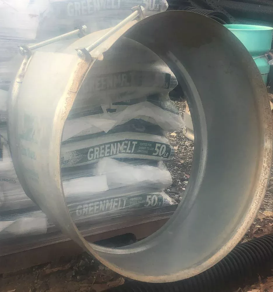 Culvert Band 18" 18ga Metal 7"w nuts and bolts