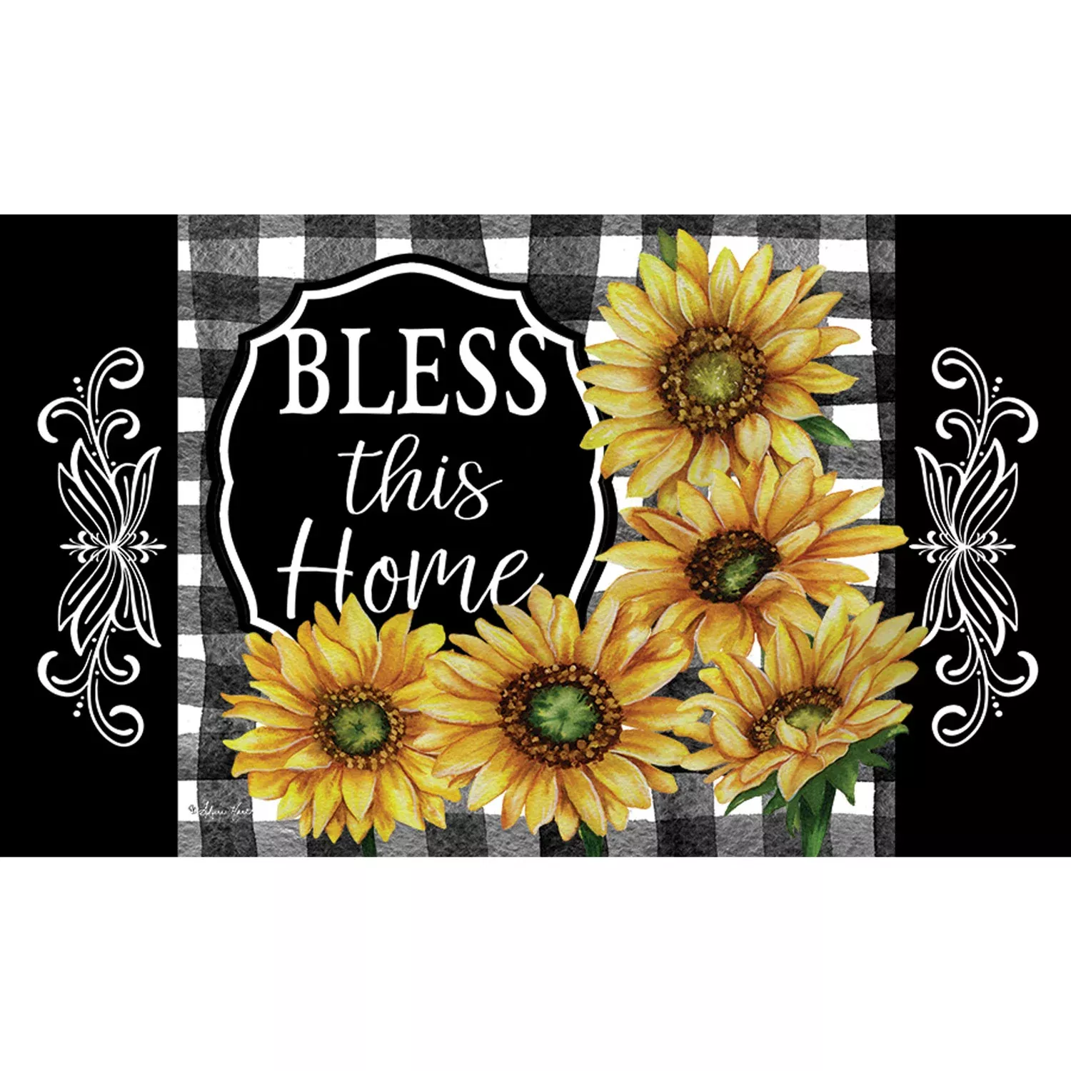 Custom Décor, Home Sweet Sunflowers Floor Mat