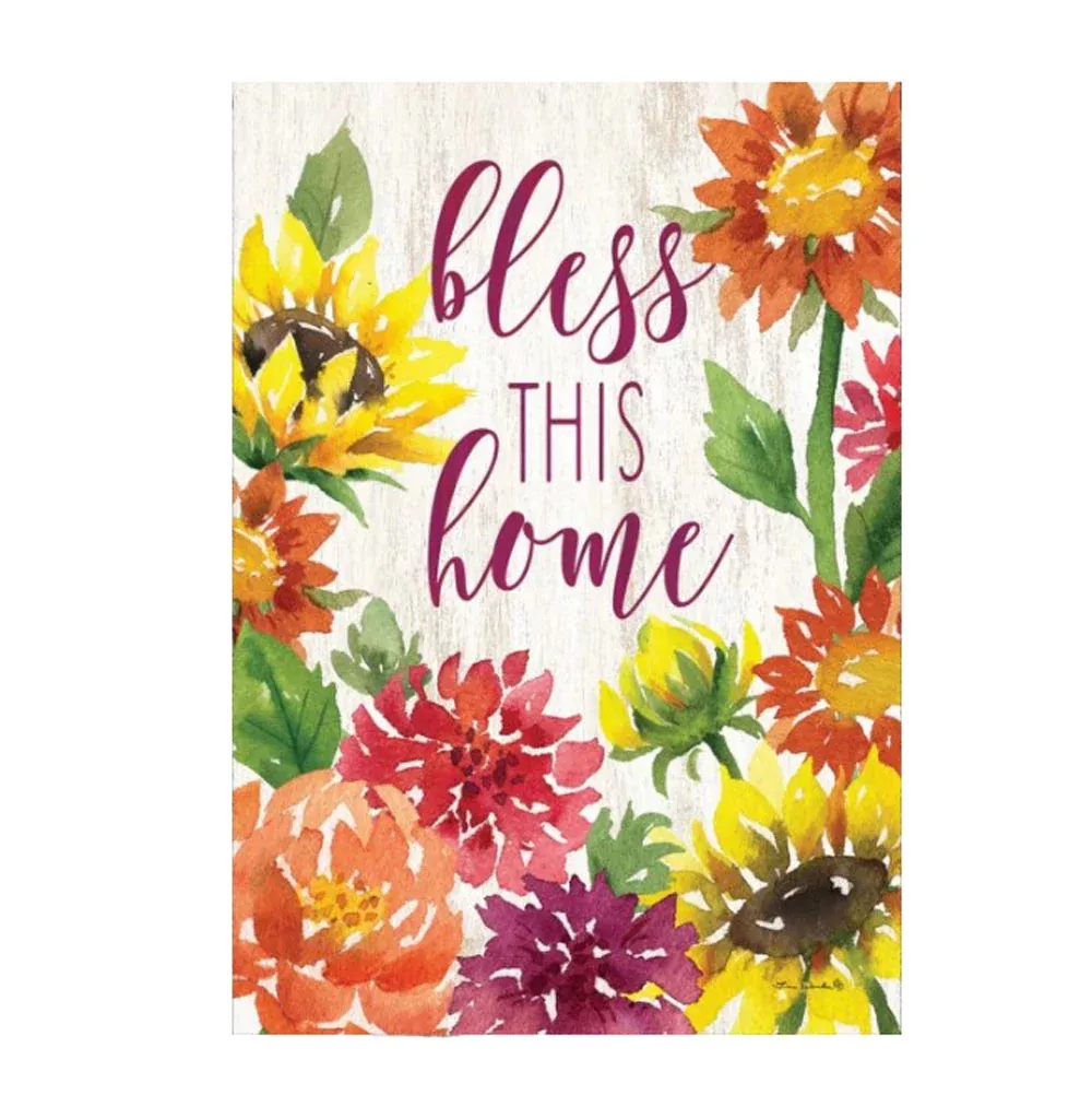 Custom Decor, Bless This Home Flag
