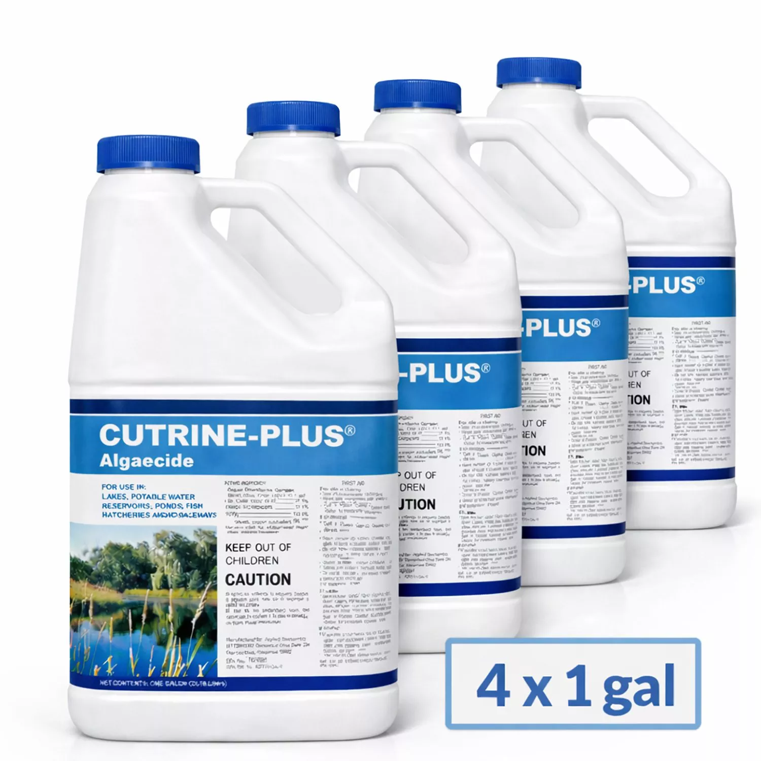 Cutrine Plus Liquid Algaecide 4-Pack of 1 Gallon Containers, 4 Gallons Total