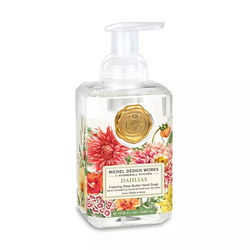 Dahlias Foaming Soap, 17.8 oz.