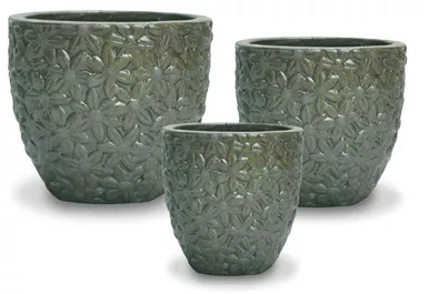 Daisy Chain Egg Pot - Archeology Green Glaze