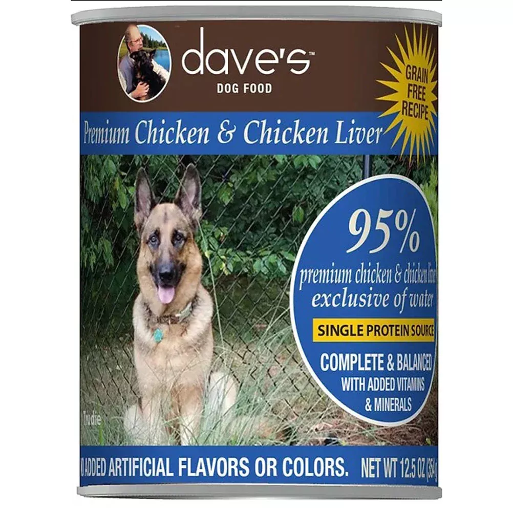 Dave's, 95% Premium Meats Chicken & Chicken Liver, 12.5 oz