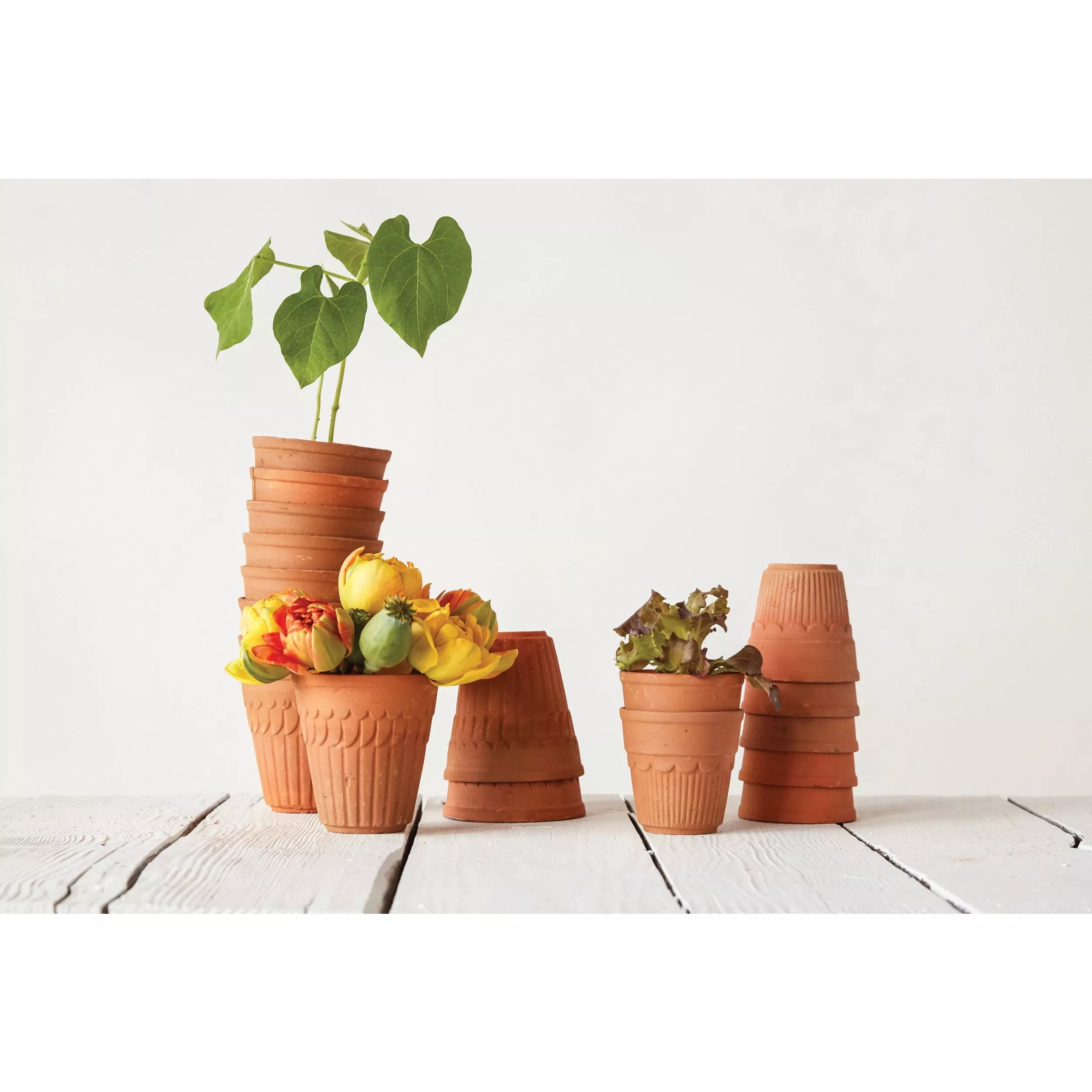 Decorated Terra Cotta Pots