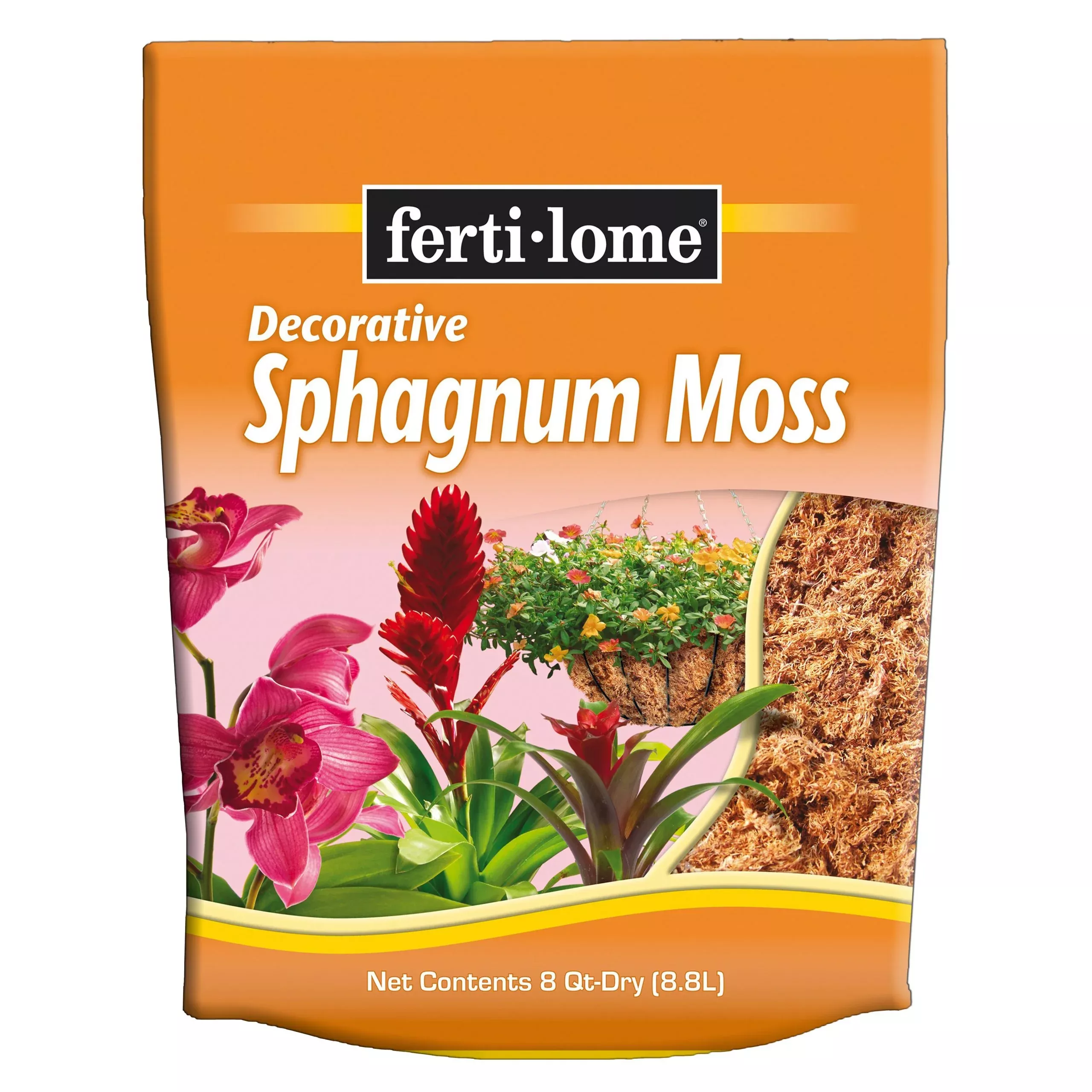Decorative Floral Peat Moss, Sphagnum, 8 QT