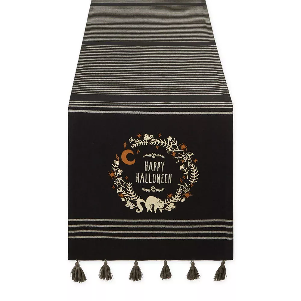Design Imports, Spooky Wreath Embellished Table Runner