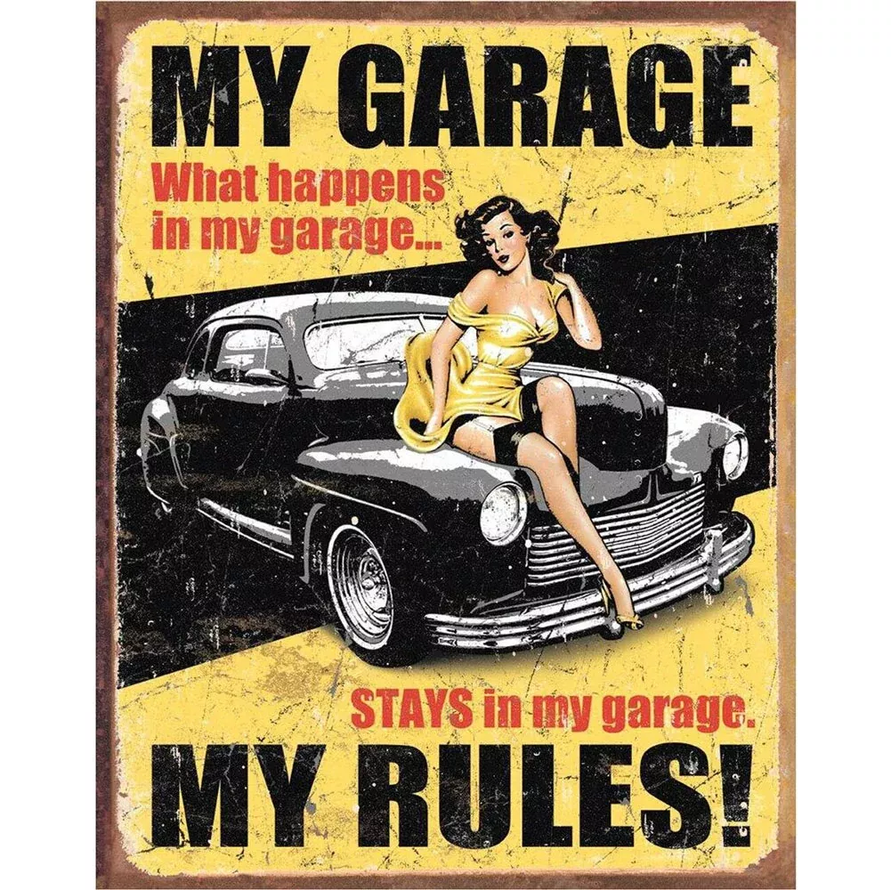 Desperate Enterprises, My Garage, My Rules Metal Sign