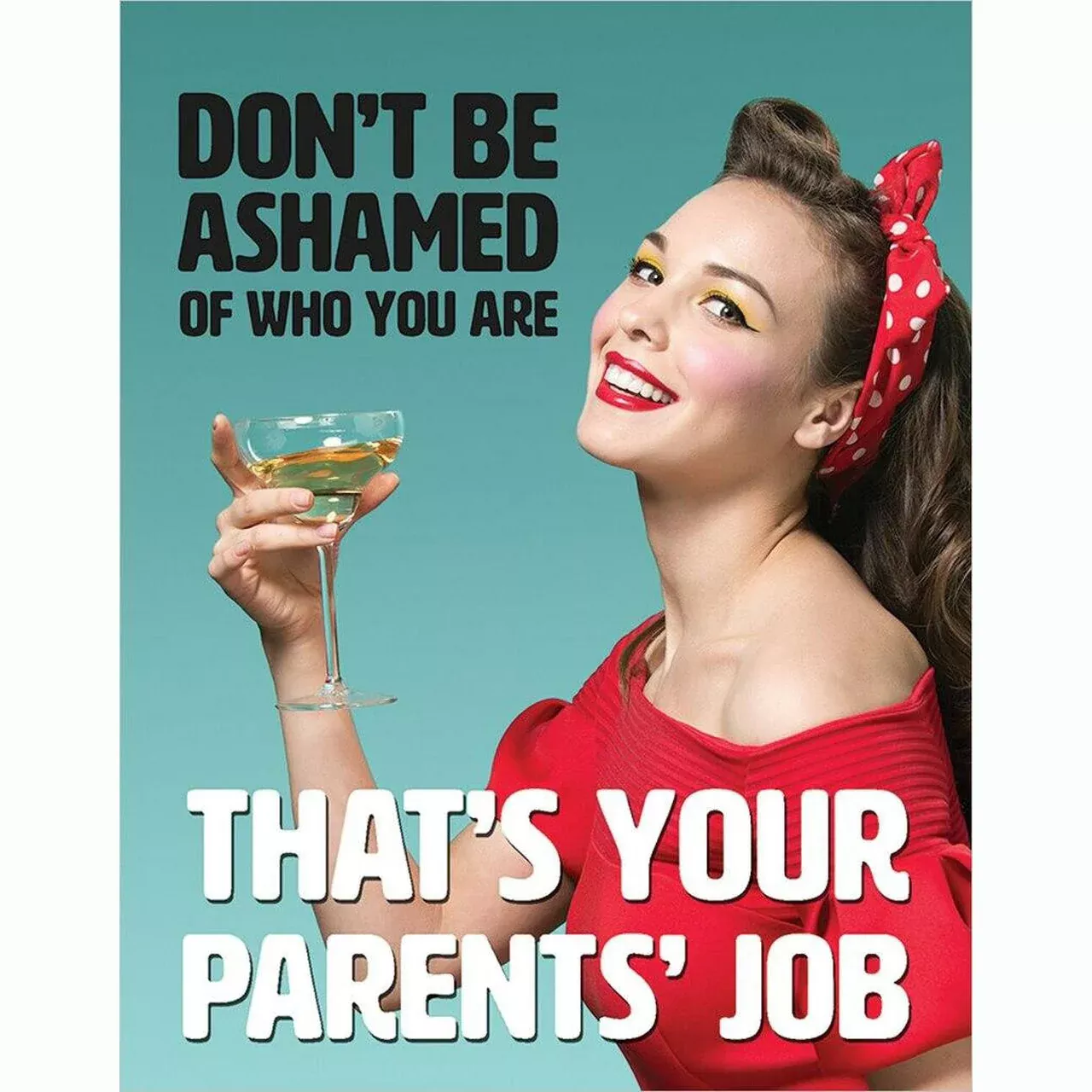 Don't Be Ashamed Metal Sign