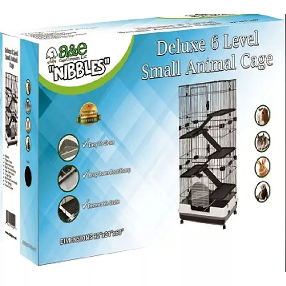 A&E Cage Co. Deluxe 6 Level Small Animal Cage, 32"