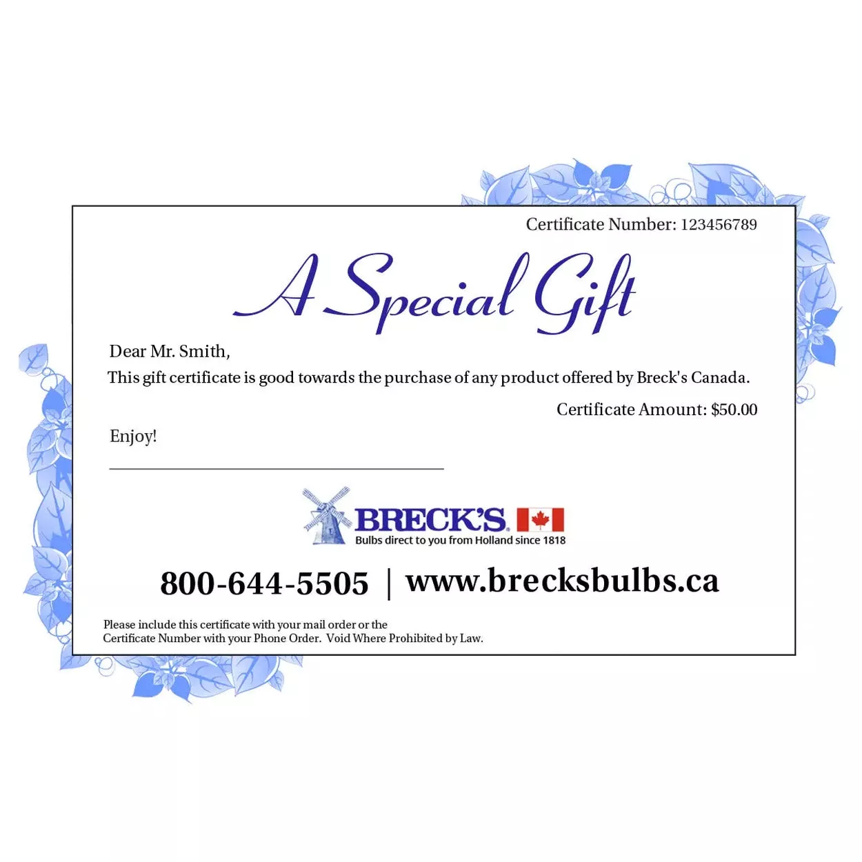 E-Gift Certificates