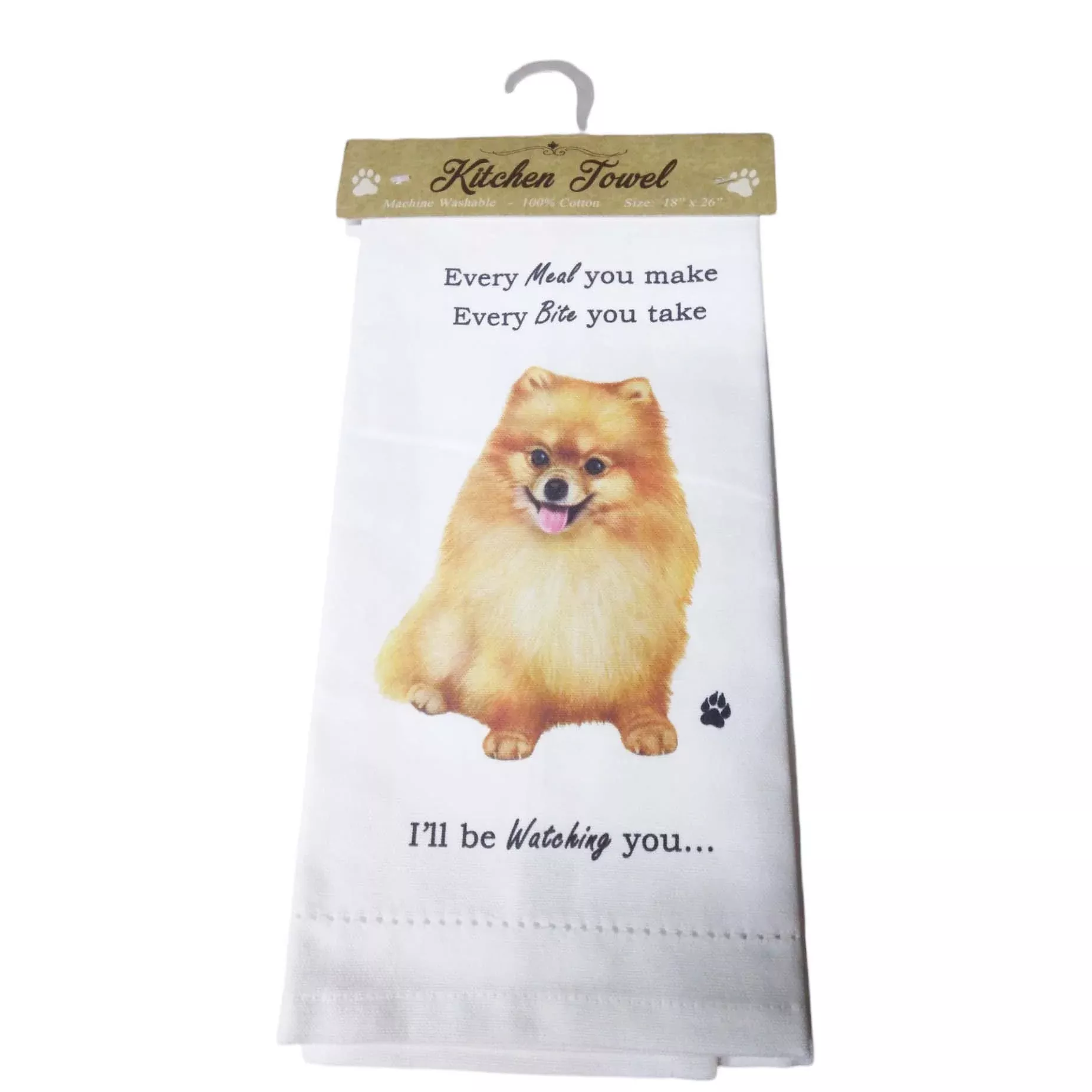 E&S Pets Kitchen Towel- Pomeranian