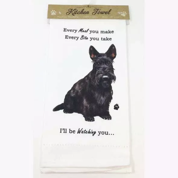 E&S Pets Kitchen Towel- Scottie