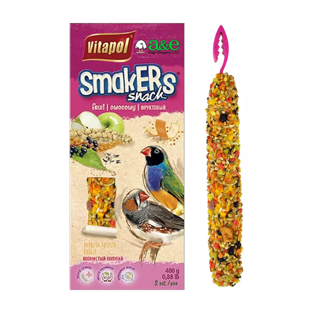 A&E, Vitapol Zebra Finch Smakers, Fruit, 2 Pack