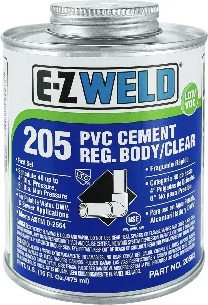 E-Z Weld 205 Clear Cement Pint (16 oz)