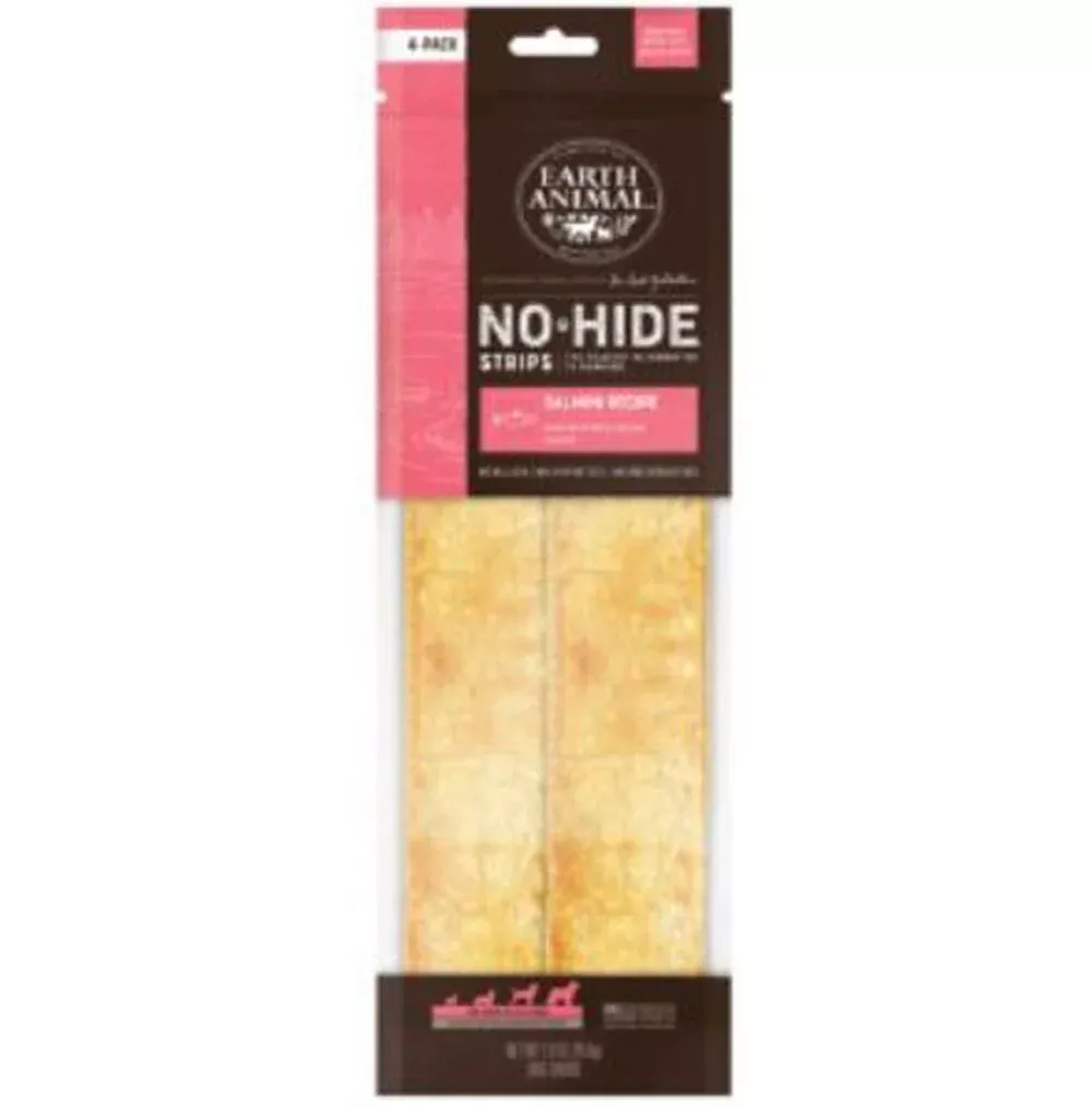 Earth Animal, No Hide Strips, Salmon 4 Pack