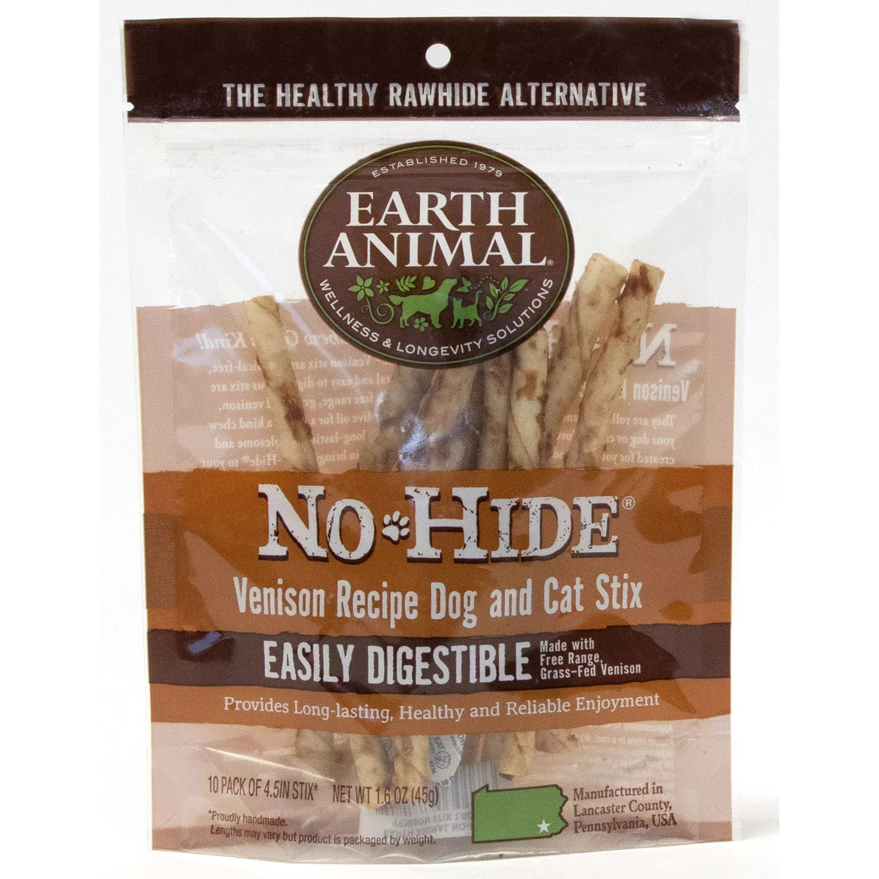 Earth Animal No Hide Venison Dog Chew Stix