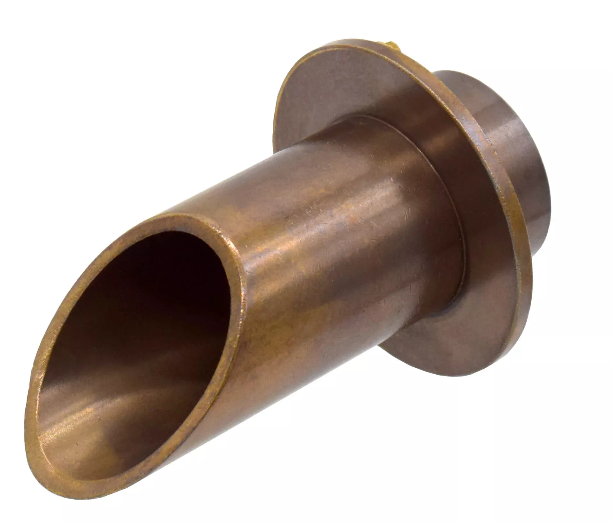 EasyPro Vianti Falls Antique Brass 2″ Round Wall Scupper Water Feature Outlet