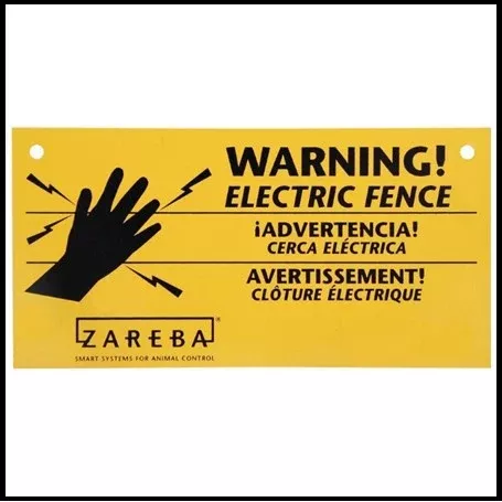 Electric Fence Warning Sign 3 pack