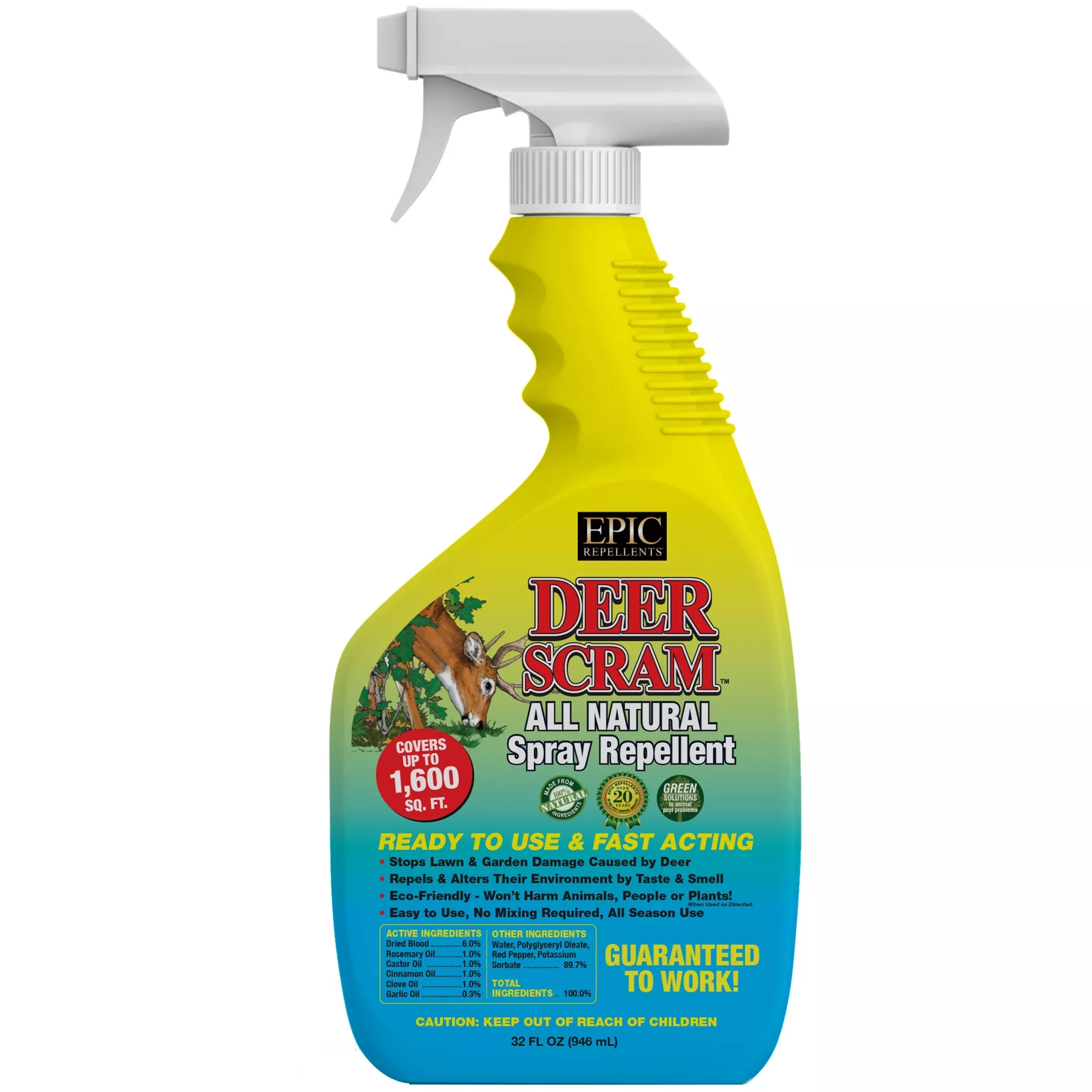 EPIC Deer Scram™ Liquid Repellent - 32oz - Ready-to-Use with Trigger Spray