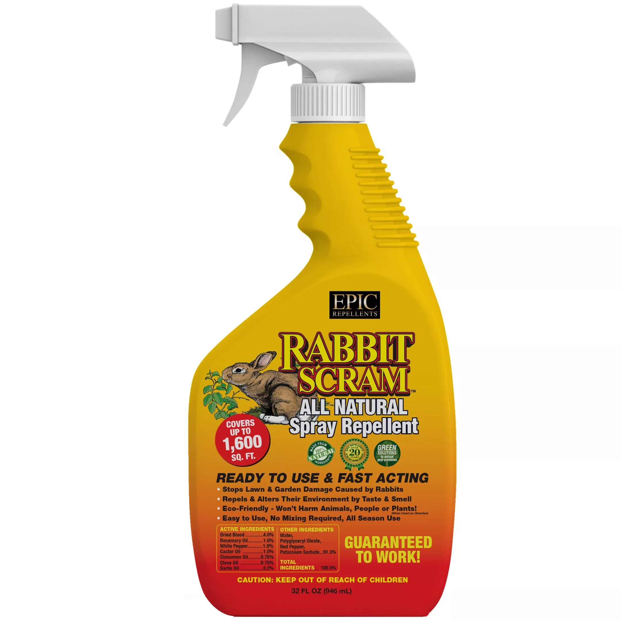 EPIC Rabbit Scram™ Liquid Repellent - 32oz - Ready-to-Use with Trigger Spray